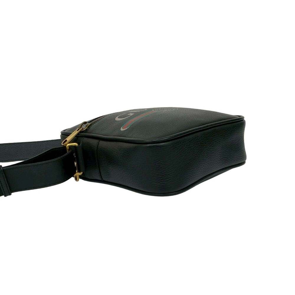 GUCCI Black Leather Pochette Shoulder Bag - Picture 7 of 10